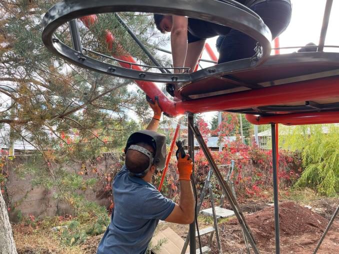 Playground equipment installed in Gyumri