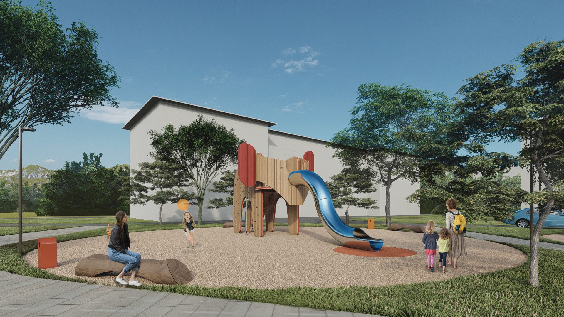 Playground climbing structure